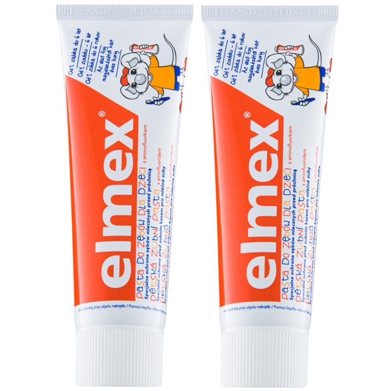 Elmex Caries Protection Kids dentífrico para crianças 2 x 50 ml