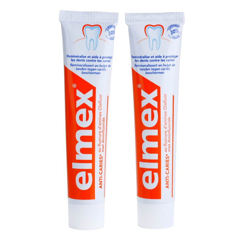 Elmex Caries Protection pasta de dientes para prevenir caries duo 2 x 75 ml