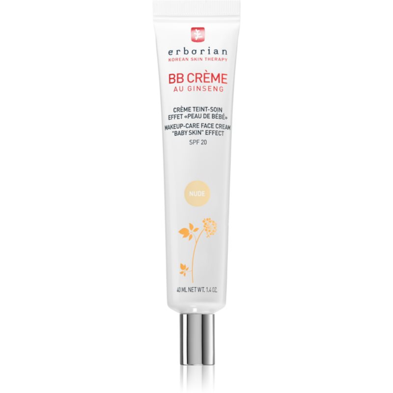 Erborian BB Cream тониращ крем за съвършен вид на кожата на лицето SPF 20 големи опаковки цвят Nude 45 мл.