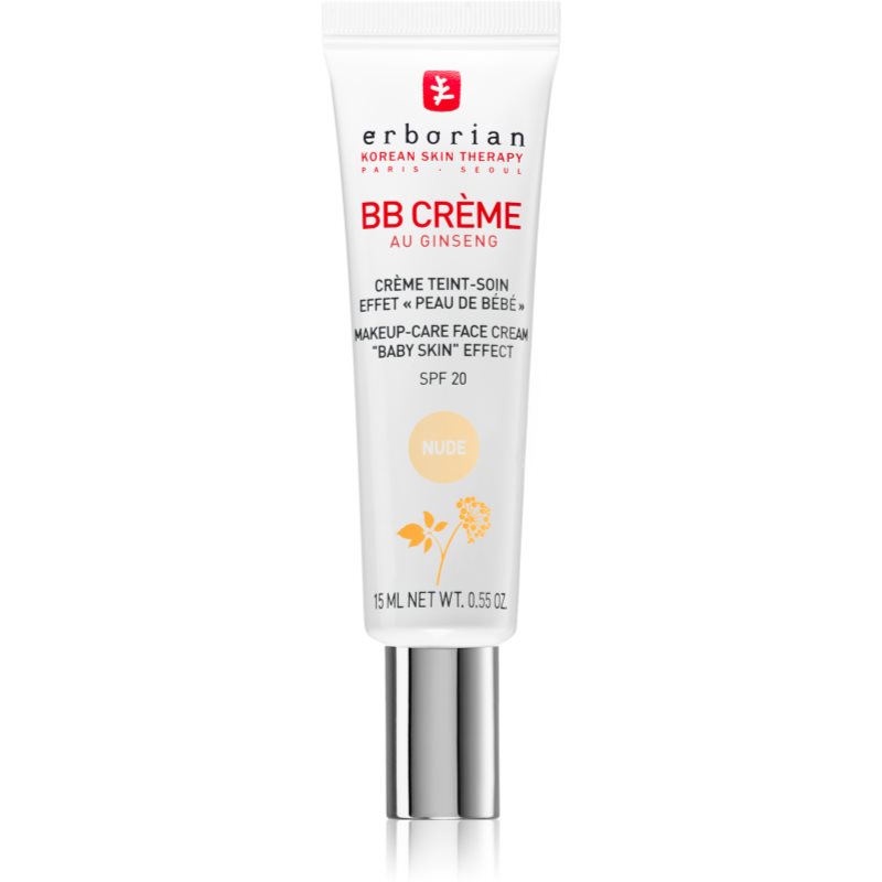 Erborian BB Cream loção tonificante para uma pele perfeita SPF 20 embalagem pequena tom Nude  15 ml