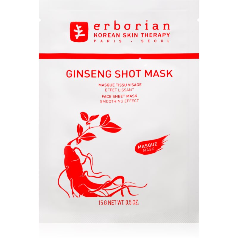 Erborian Ginseng Shot Mask máscara em folha com efeito alisador 15 g