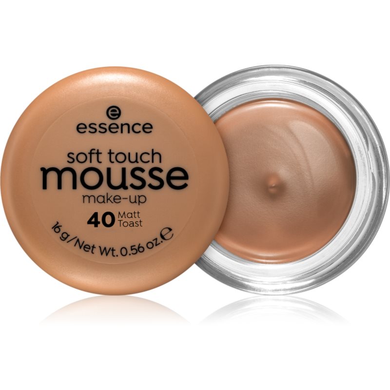 Essence Soft Touch mattító hab állagú make-up árnyalat 40 Matt Toast