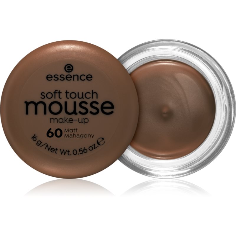 Essence Soft Touch mattító hab állagú make-up árnyalat 60 Matt Mahogany