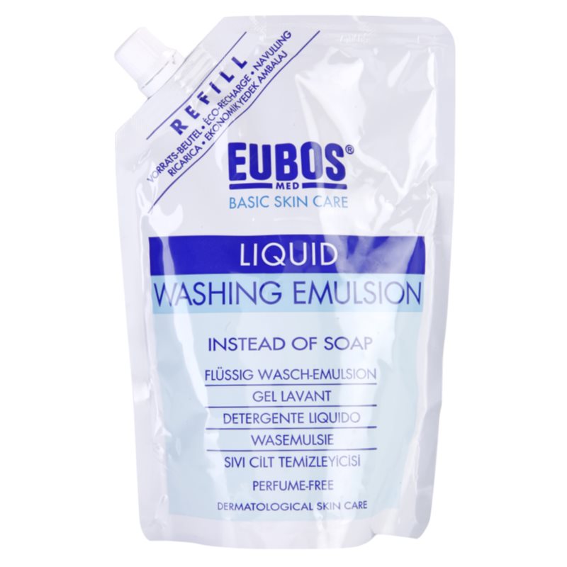 Eubos Basic Skin Care Blue emulsión limpiadora sin perfume Recambio 400 ml