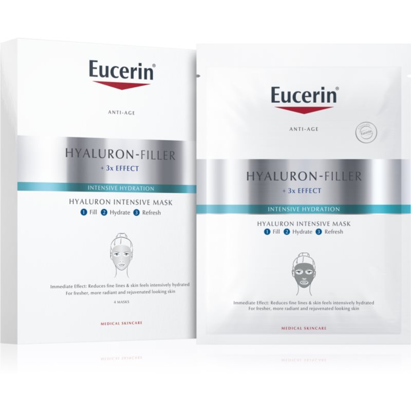 Eucerin Hyaluron-Filler intensive Hyaluronsäure-Gesichtsmaske 4 St.