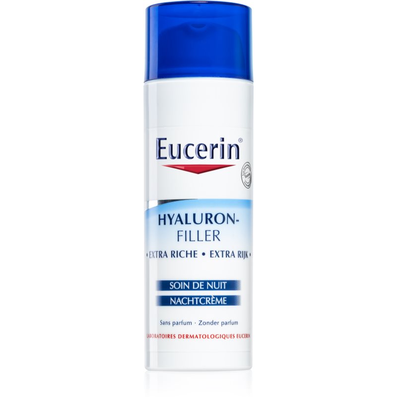 Eucerin Hyaluron-Filler нощен крем против бръчки  за суха или много суха кожа 50 мл.