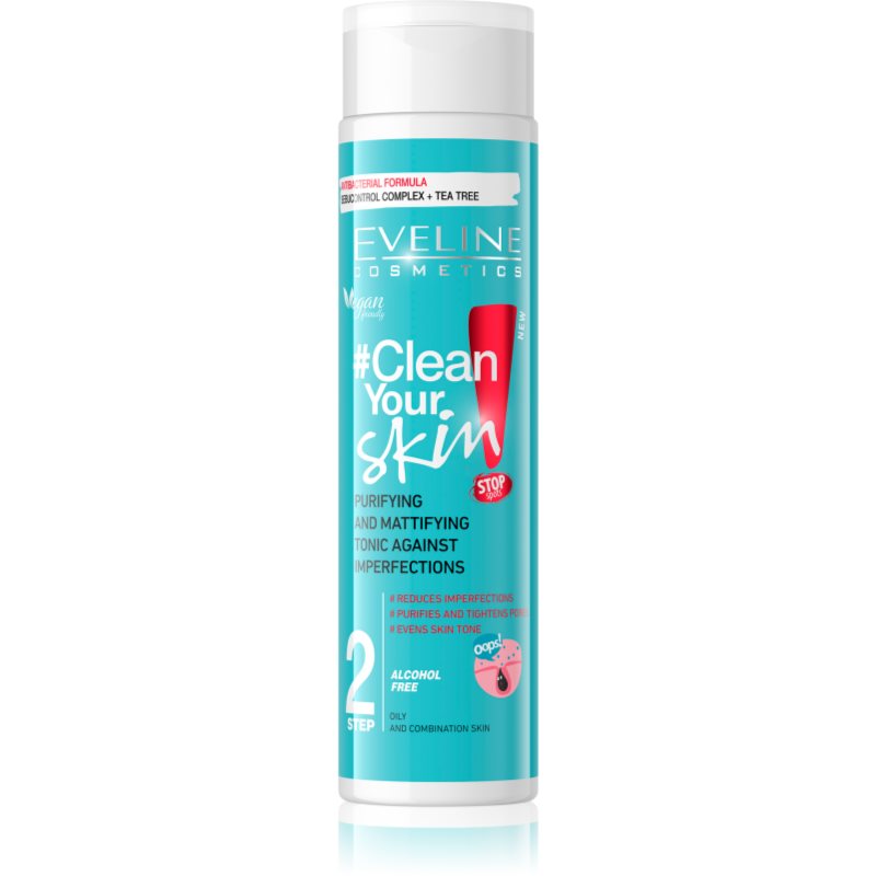 Eveline Cosmetics #Clean Your Skin tónico de limpeza profunda 225 ml