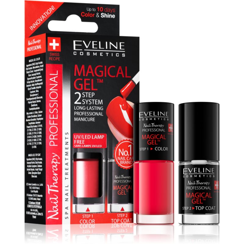 Eveline Cosmetics Nail Therapy Professional esmalte para uñas en gel sin usar lámpara UV/LED tono 07  2 x 5 ml