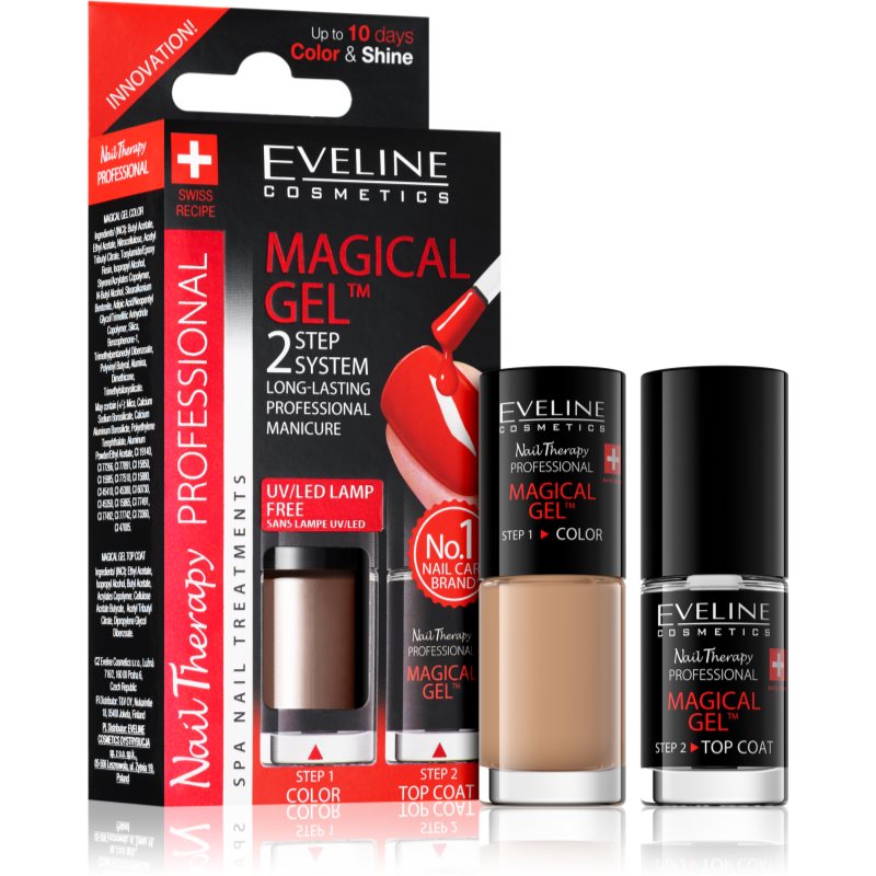 Eveline Cosmetics Nail Therapy Professional esmalte para uñas en gel sin usar lámpara UV/LED tono 02  2 x 5 ml