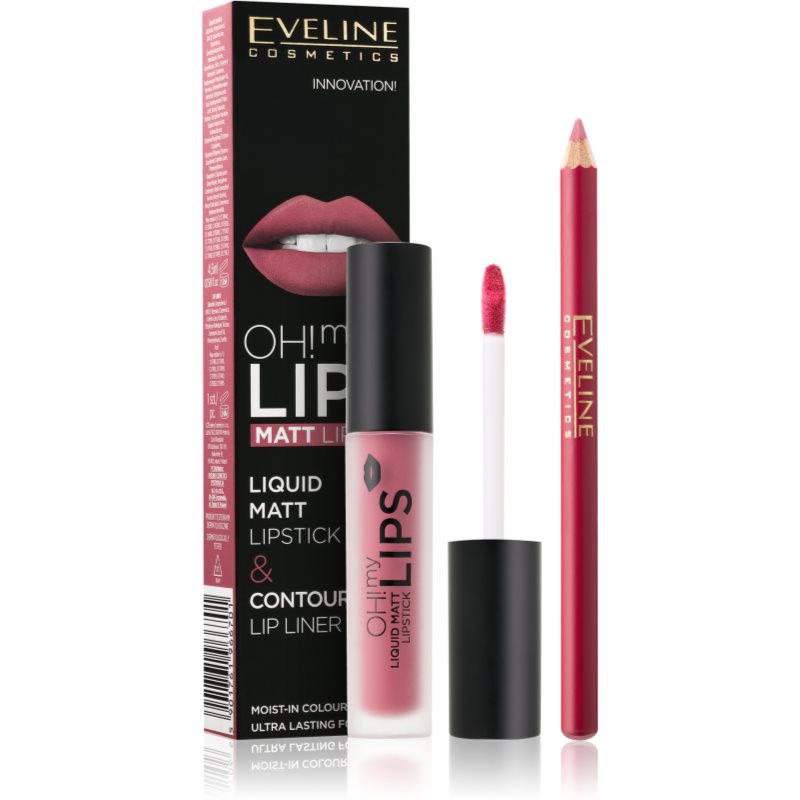 Eveline Cosmetics OH! my LIPS zestaw kosmetyków matujące dla kobiet 04 Sweet Lips