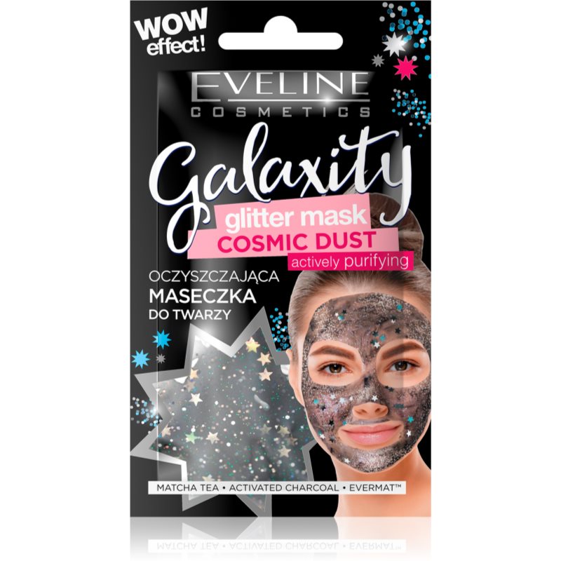 Eveline Cosmetics Galaxity Glitter Mask mascarilla limpiadora con purpurina 10 ml