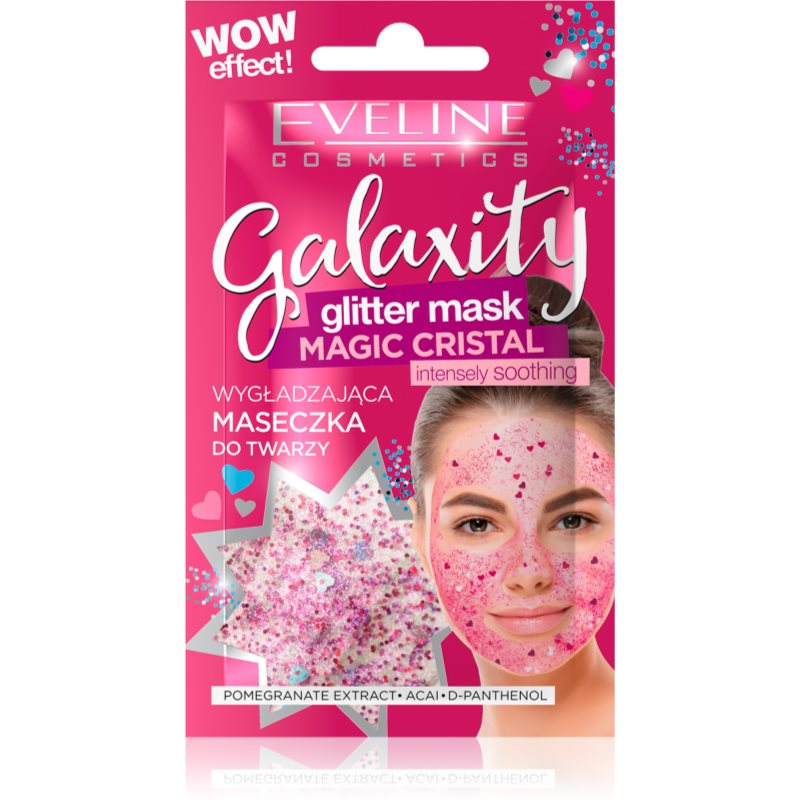 Eveline Cosmetics Galaxity Glitter Mask mascarilla en gel con purpurina 10 ml