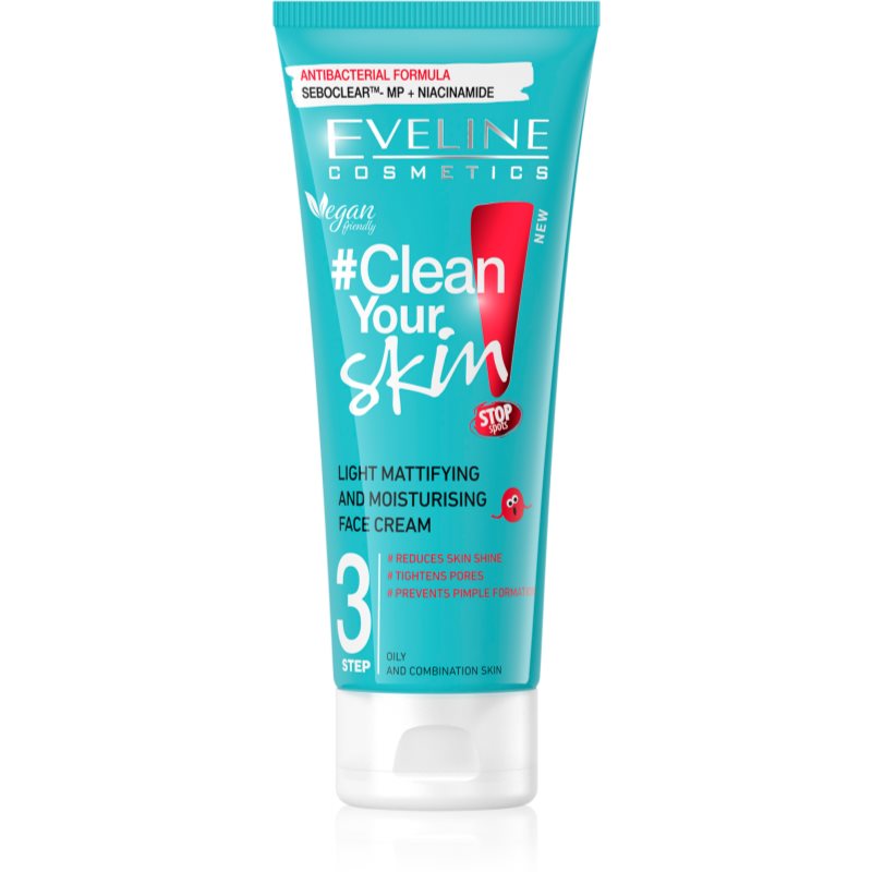 Eveline Cosmetics #Clean Your Skin crema matificante hidratante 75 ml