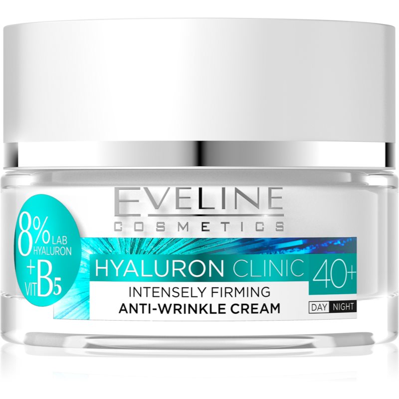 Eveline Cosmetics Hyaluron Clinic интензивно стягащ дневен и нощен крем   40+ 50 мл.