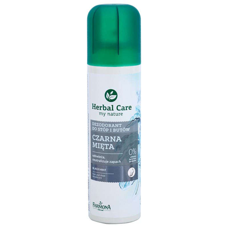Farmona Herbal Care Black Mint deodorant spray pentru picioare si pantofi 150 ml