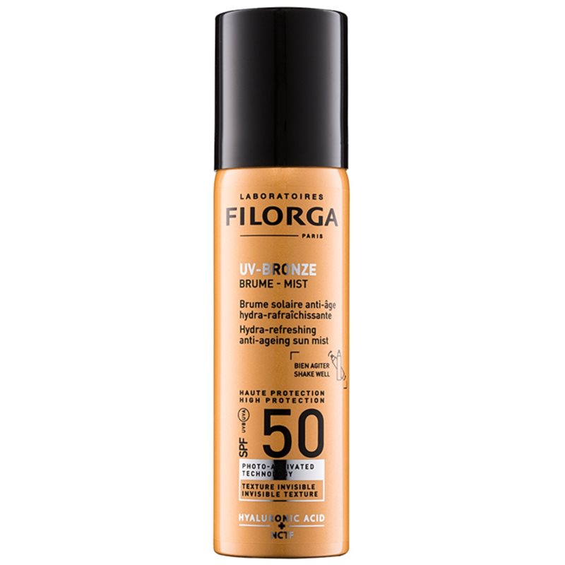 Filorga UV-Bronze niebla facial protectora hidratante y refrescante para el envejecimiento de la piel SPF 50 60 ml