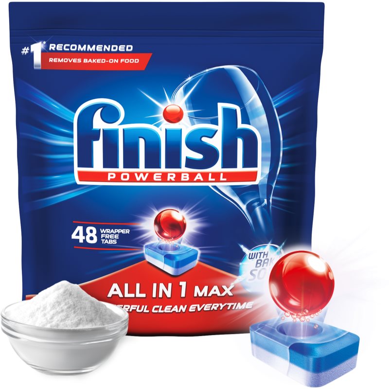 Finish All in 1 Max Soda pastillas para el lavavajillas 48 ud