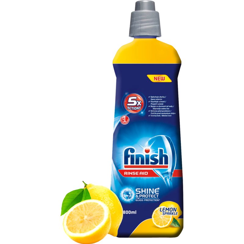 Finish Shine & Dry Lemon препарат за изплакване на съдомиялна машина 800 мл.