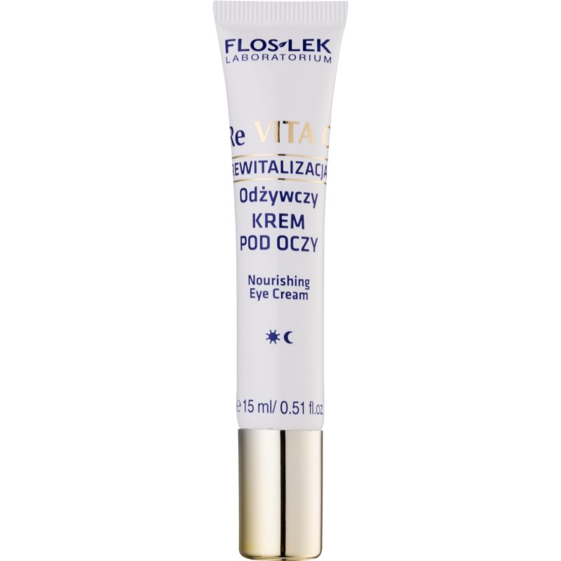 FlosLek Laboratorium Re Vita C 40+ crema de noche nutritiva  para contorno de ojos 15 ml