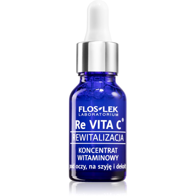 FlosLek Laboratorium Re Vita C 40+ витаминен концентрат за околоочната зона, шия и деколте 15 мл.