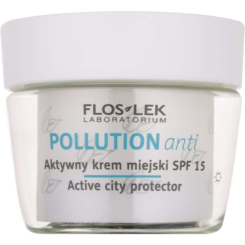 FlosLek Laboratorium Pollution Anti creme de dia ativo SPF 15 50 ml