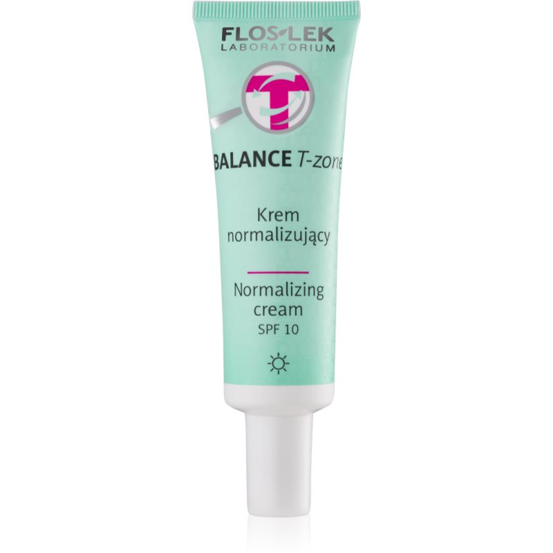 FlosLek Laboratorium Balance T-Zone crema normalizante de día SPF 10 50 ml