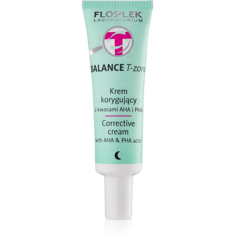 FlosLek Laboratorium Balance T-Zone crema de noche correctora para pieles mixtas 50 ml
