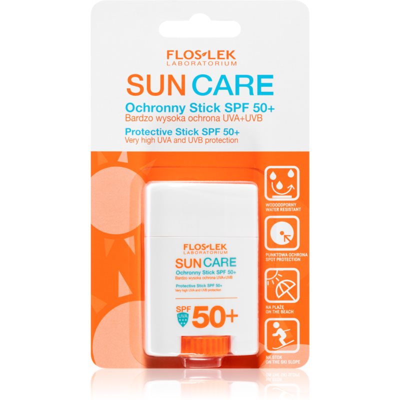 FlosLek Laboratorium Sun Care stick protector pentru zonele sensibile SPF 50+ 16 g
