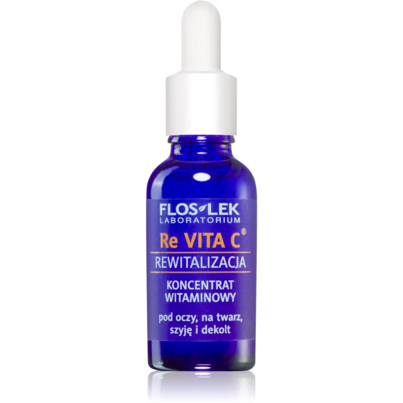 FlosLek Laboratorium Re Vita C 40+ Concentrado vitamínico para a área dos olhos, pescoço e peito 30 ml