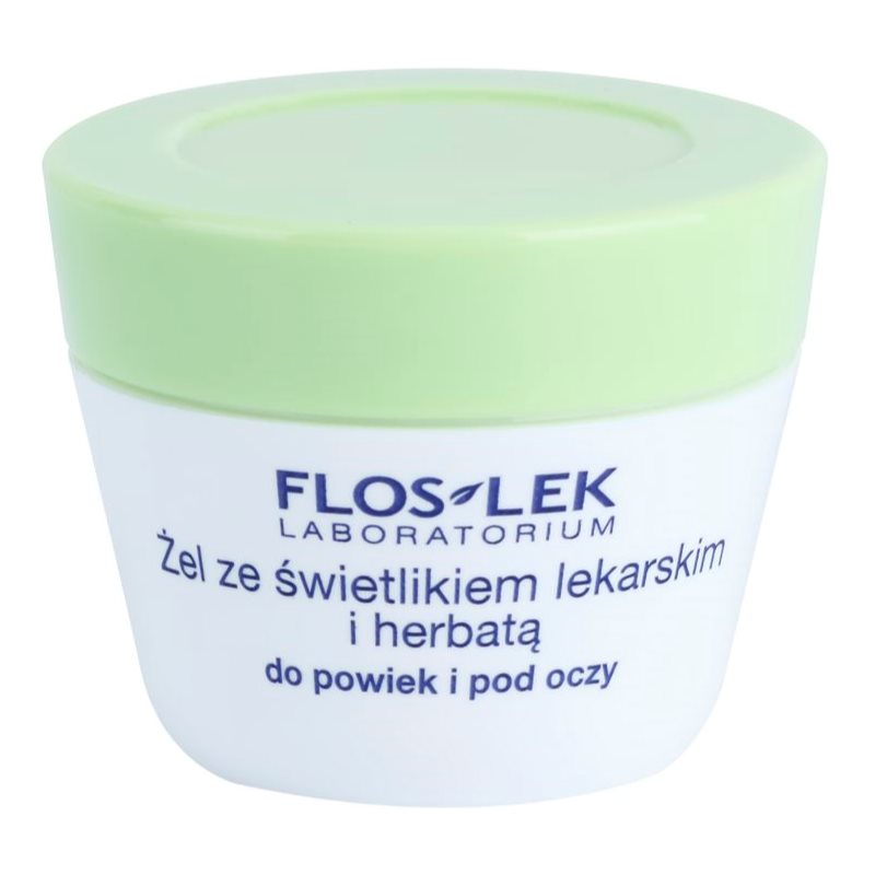 FlosLek Laboratorium Eye Care gel para o contorno dos olhos com chá verde 10 g