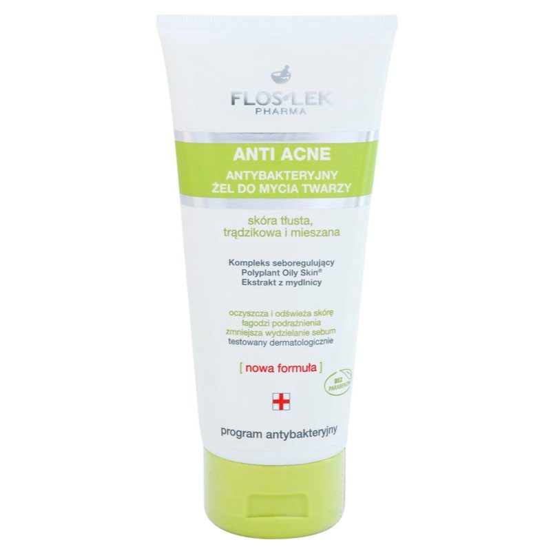 FlosLek Pharma Anti Acne почистващ гел  за мазна кожа склонна към акне 200 мл.
