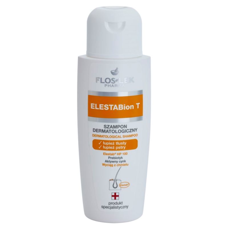FlosLek Pharma ElestaBion T dermatologisches Shampoo gegen fettige Schuppen 150 ml