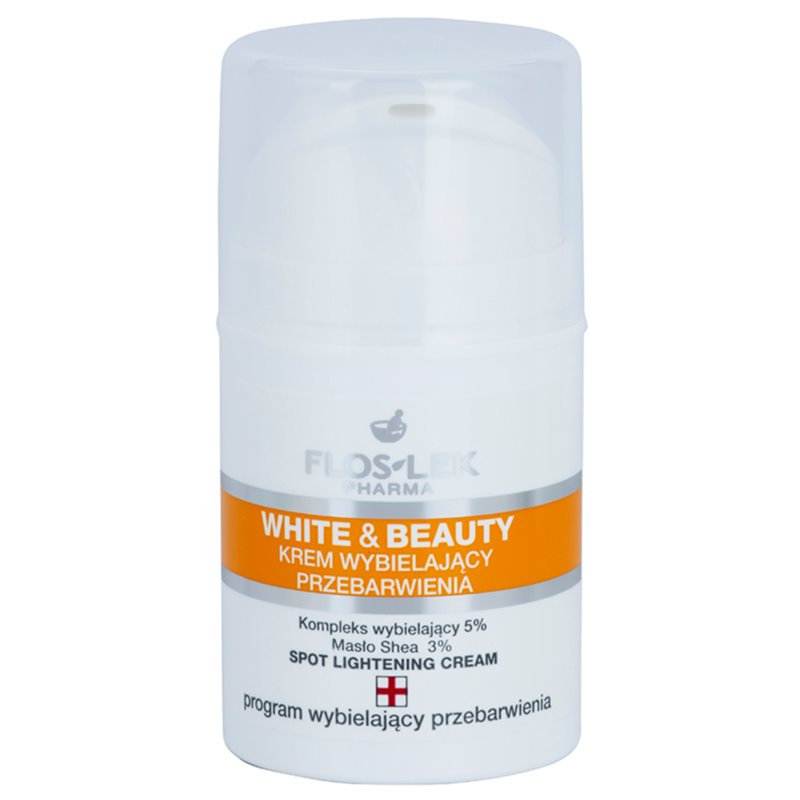 FlosLek Pharma White & Beauty bleichende Creme für die lokale Behandlung 50 ml