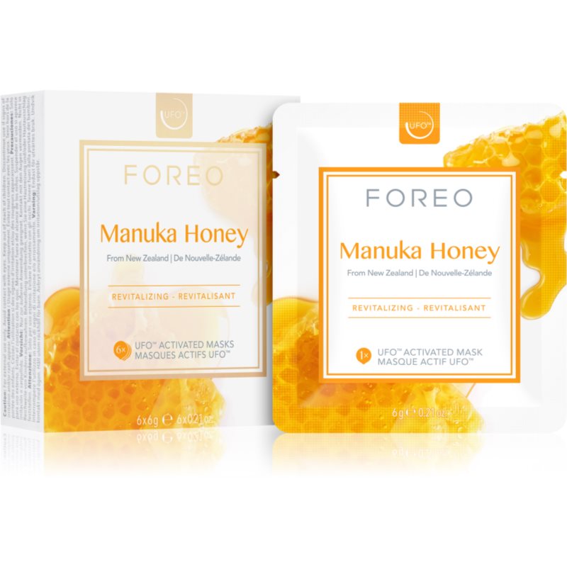 FOREO Farm to Face Manuka Honey ревитализираща маска 6 x 6 гр.