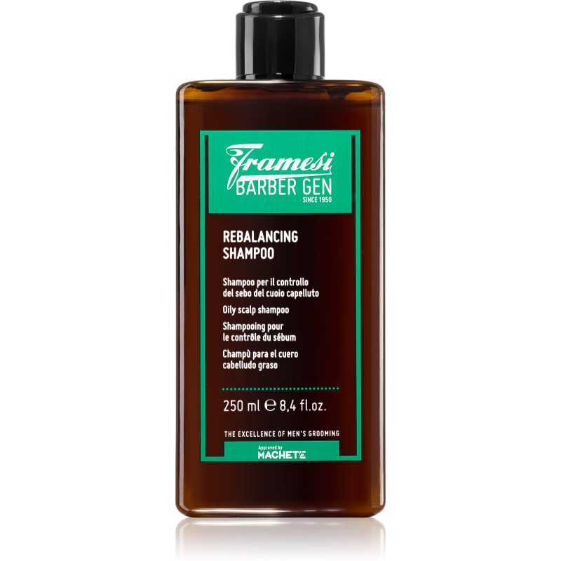 Framesi Barber Gen Rebalancing šampon pro mastné vlasy a vlasovou pokožku 250 ml