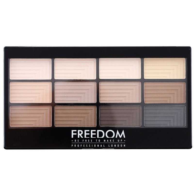 Freedom Pro 12 Audacious Mattes paleta de sombras de ojos con aplicador 12 g