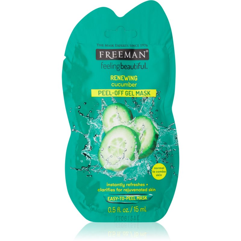 Freeman Feeling Beautiful máscara facial peel-off para pele cansada Cucumber  15 ml