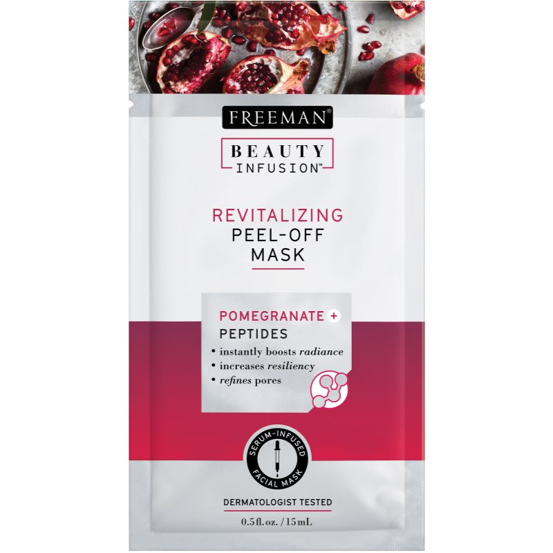 Freeman Beauty Infusion Pomegranate + Peptides mascarilla facial revitalizante peel-off 15 ml
