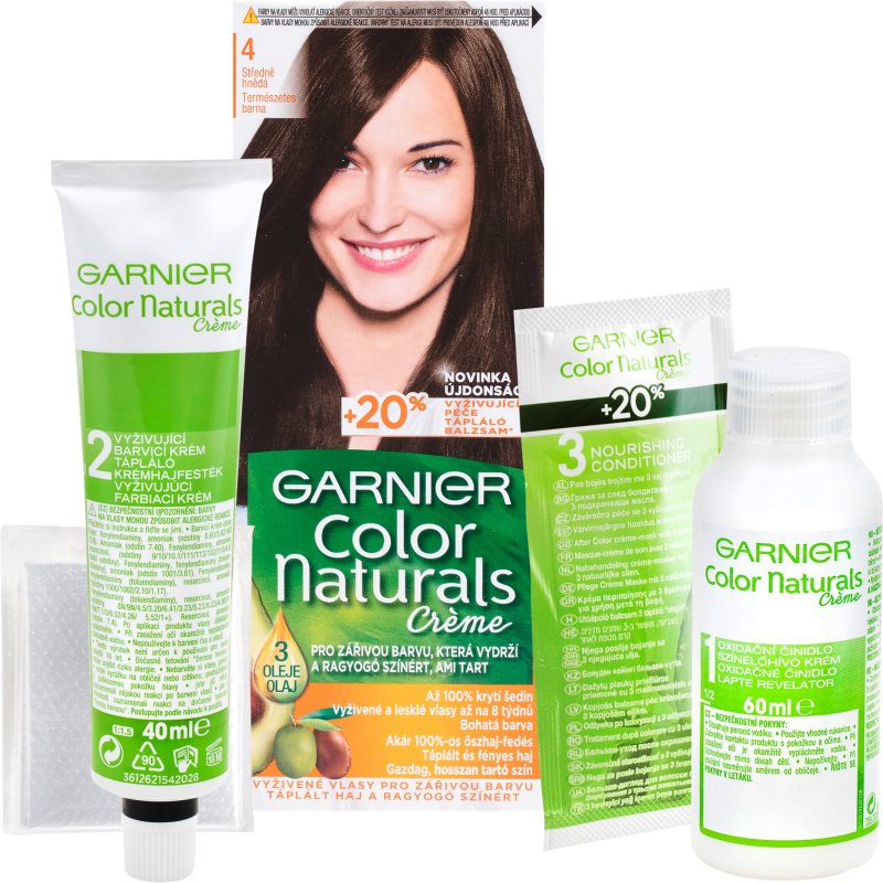 Garnier Color Naturals Creme Haarfarbe Farbton 4 Natural Brown