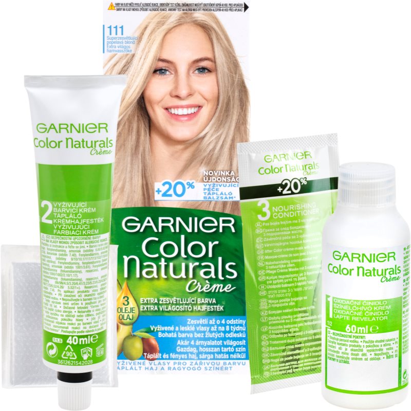 Garnier Color Naturals Creme coloração de cabelo tom 111 Extra Light Natural Ash Blond