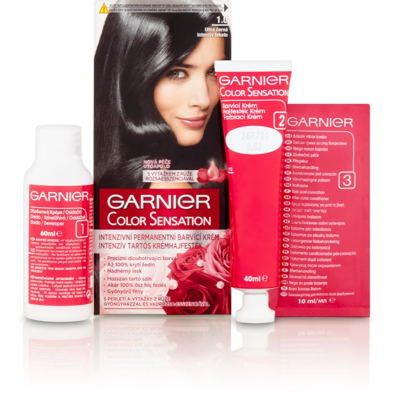 Garnier Color Sensation coloração de cabelo tom 1.0 Ultra Onyx Black