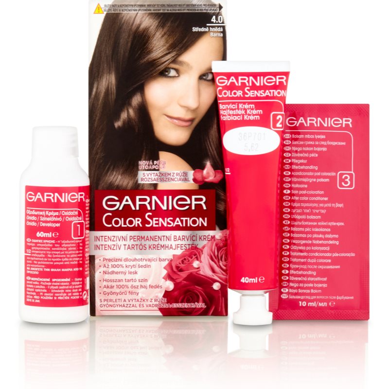Garnier Color Sensation barva na vlasy odstín 4.0 Deep Brown