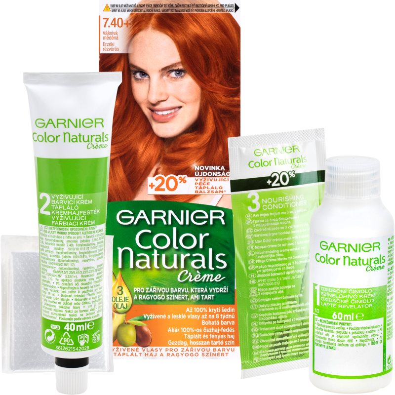 Garnier Color Naturals Creme coloração de cabelo tom 7.40 Copper Passion