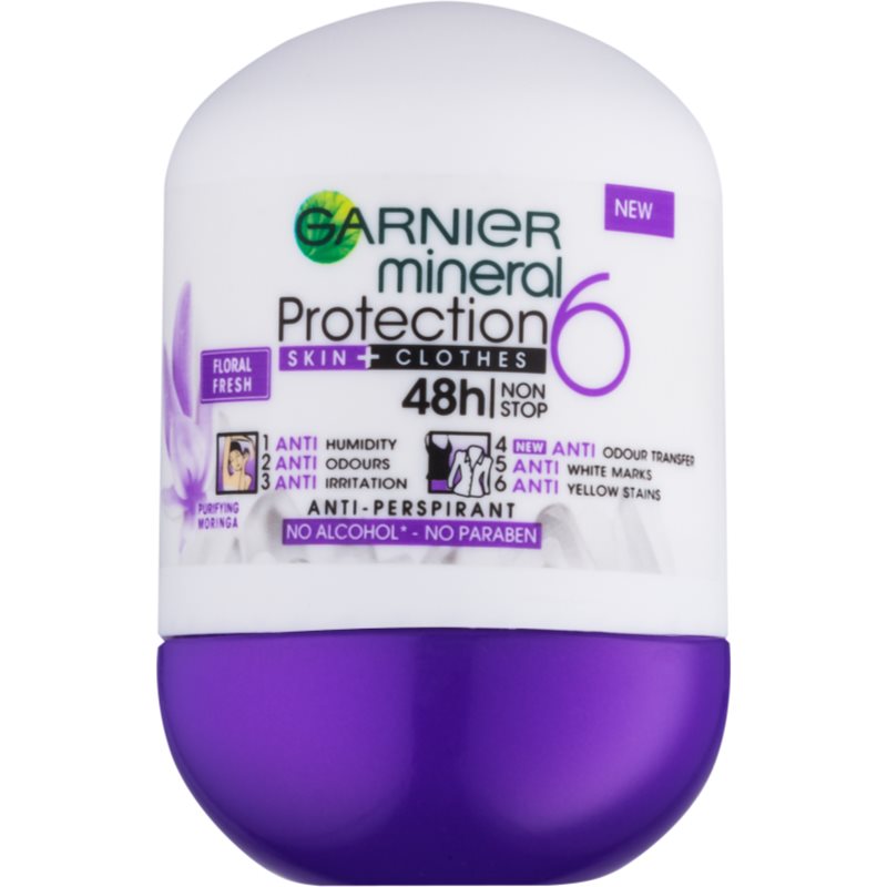 Garnier Mineral 5 Protection Antitranspirant-Deoroller 48 Std. (Floral Fresh) 50 ml