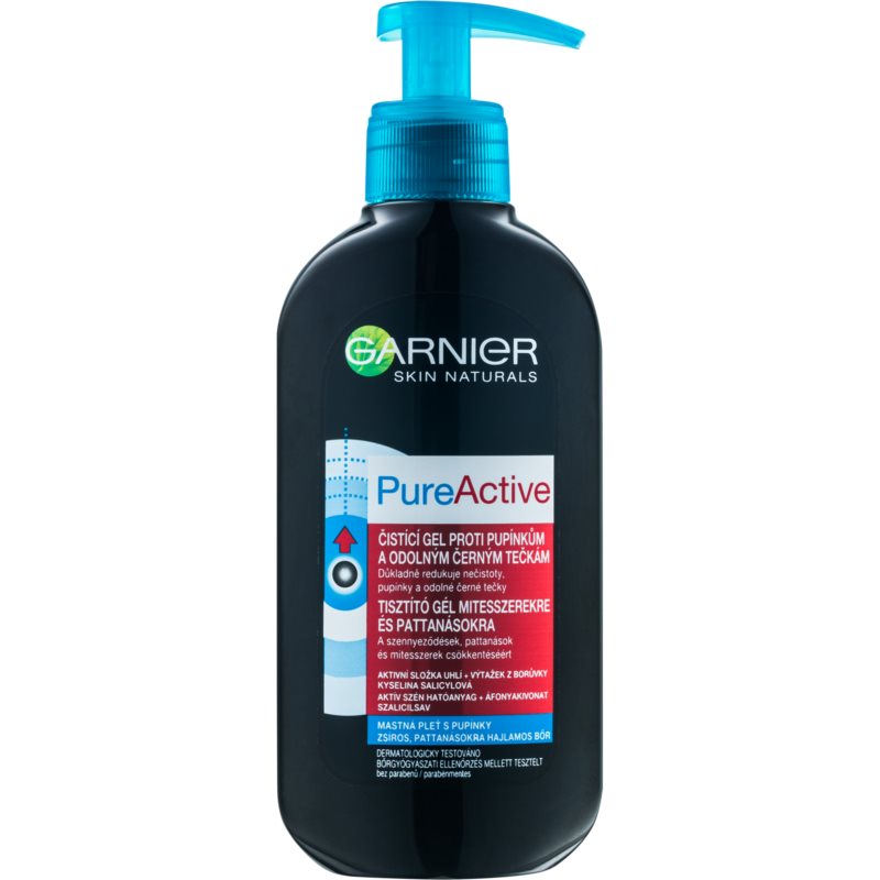 Garnier Pure Active gel de curățare impotriva punctelor negre 200 ml