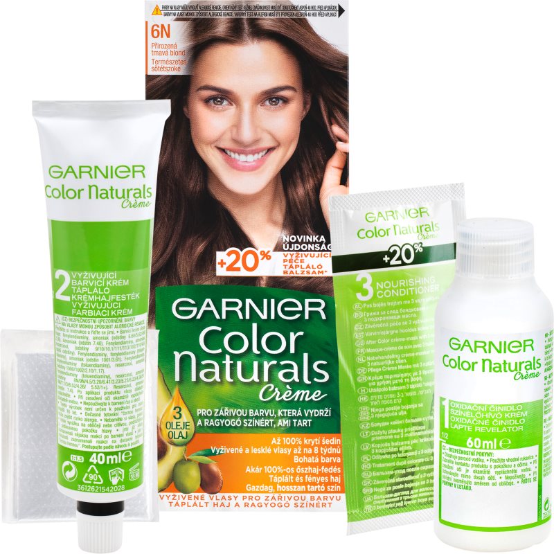 Garnier Color Naturals Creme farba do włosów odcień 6N Nude Dark Blonde