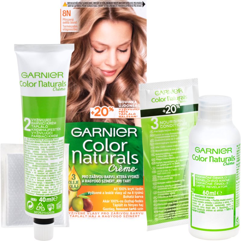 Garnier Color Naturals Creme tinte de pelo tono 8N Nude Light Blonde