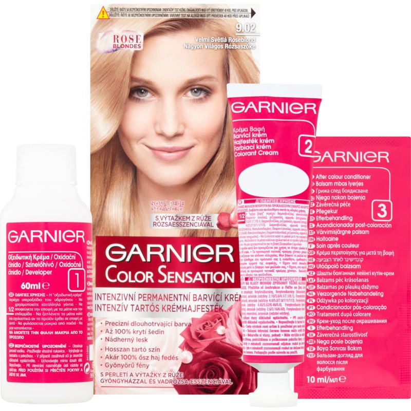 Garnier Color Sensation farba do włosów odcień 9.02 Light Roseblonde