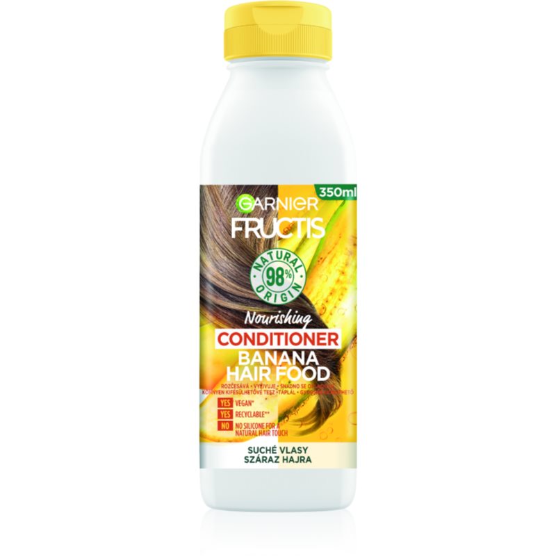 Garnier Fructis Banana Hair Food condicionador nutritivo para cabelo seco 350 ml