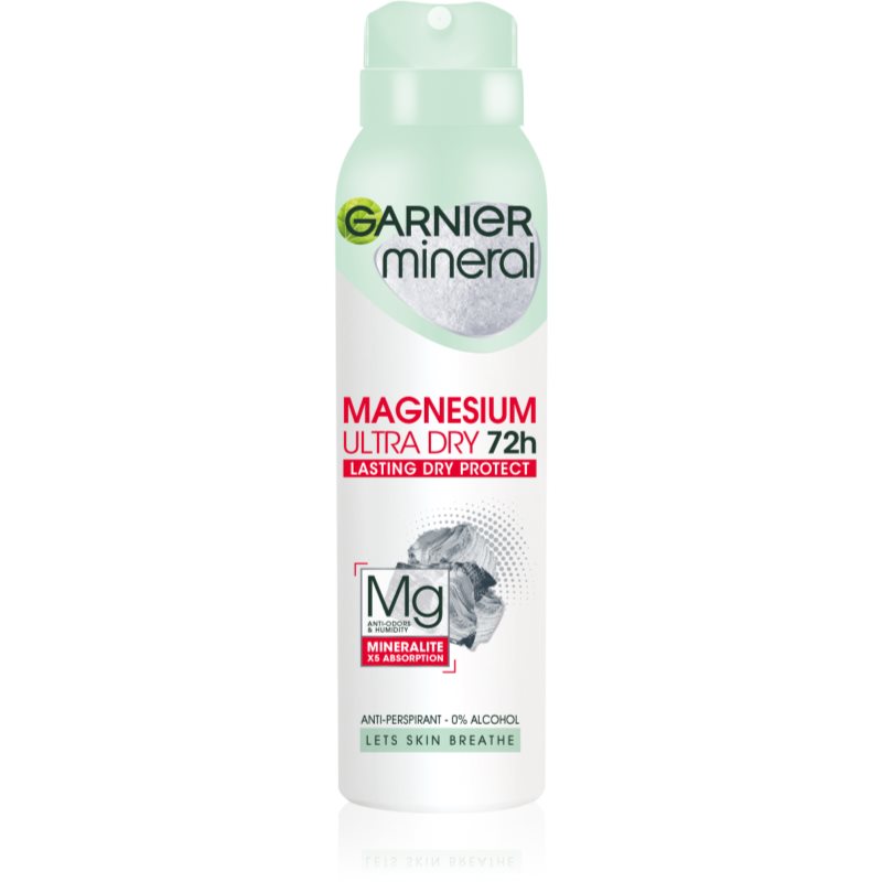 Garnier Mineral Magnesium Ultra Dry antitranspirante em spray 150 ml